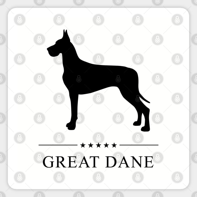 Great Dane Black Silhouette Sticker by millersye